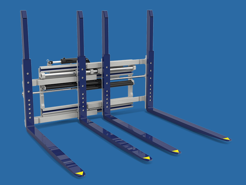 Forklift attachment for handling packaging