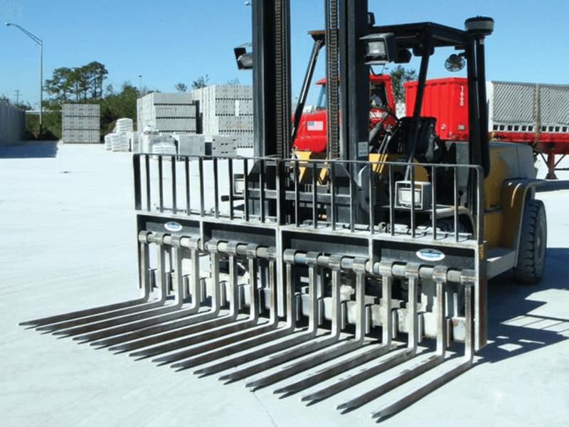 Forklift Attachment - concrete, brick, block, construction.